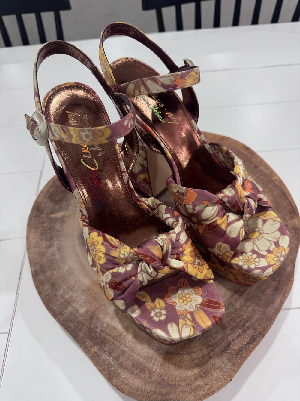 Circus by Sam Edelman Floral Knot Platform Sandals Size 9